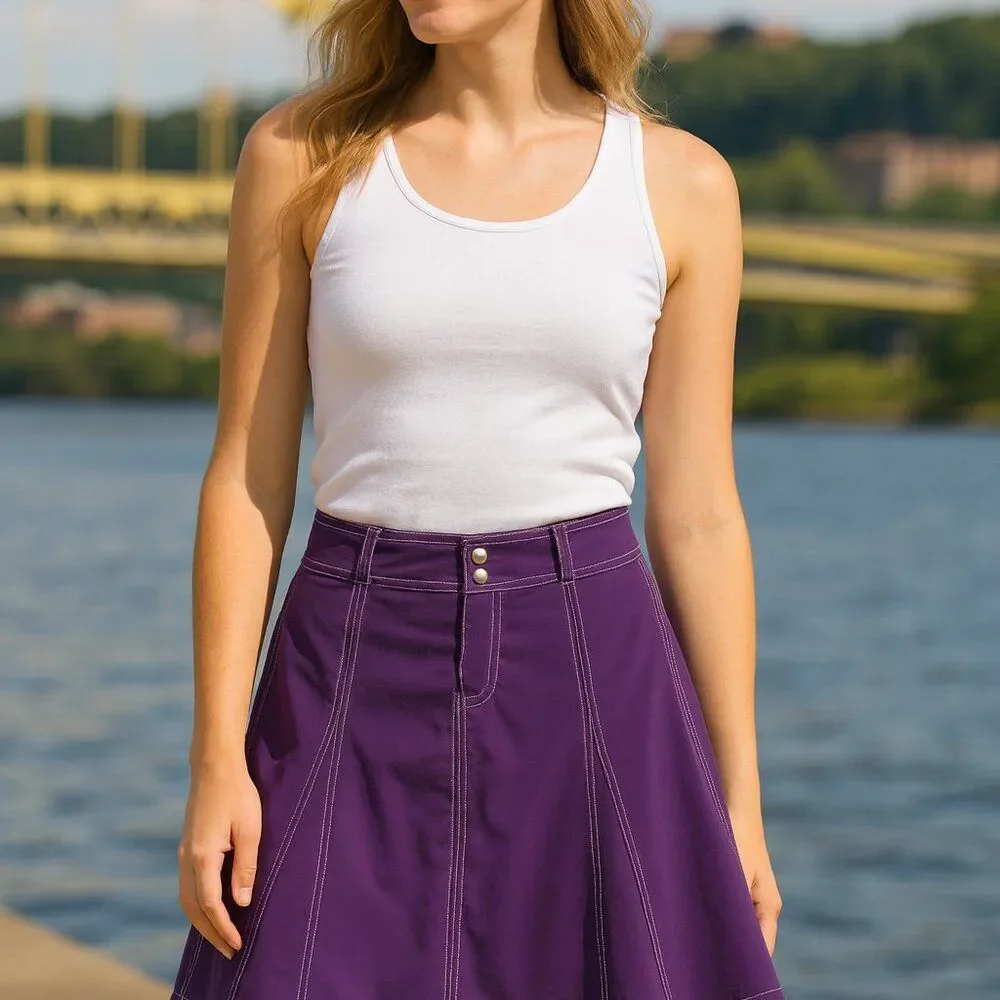 Athleta Purple A-Line Mini Skirt Size 4